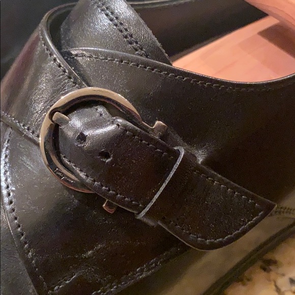 Single monk strap plain toe Ferragamo